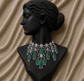 Imperial Emerald Diamond Statement Necklace in 18K Gold | Luxury High Jewellery