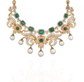 Auric Charm Diamond Drape Necklace in 14K Gold | Luxury Statement Jewellery