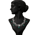 Emerald Diamond Couture Necklace in 18K Gold