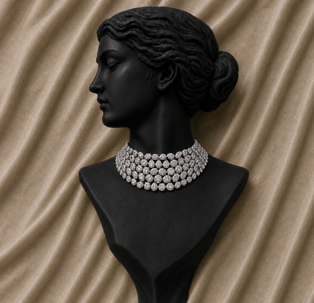 Imperia Diamond Choker Necklace in 18K Gold | Luxury Statement Fine Jewellery