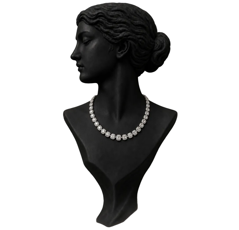 Pearl Diamond Statement Necklace in 18K Gold