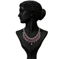 Ruby Cascade Diamond Statement Necklace in 14K Gold | Luxury Fine Jewellery