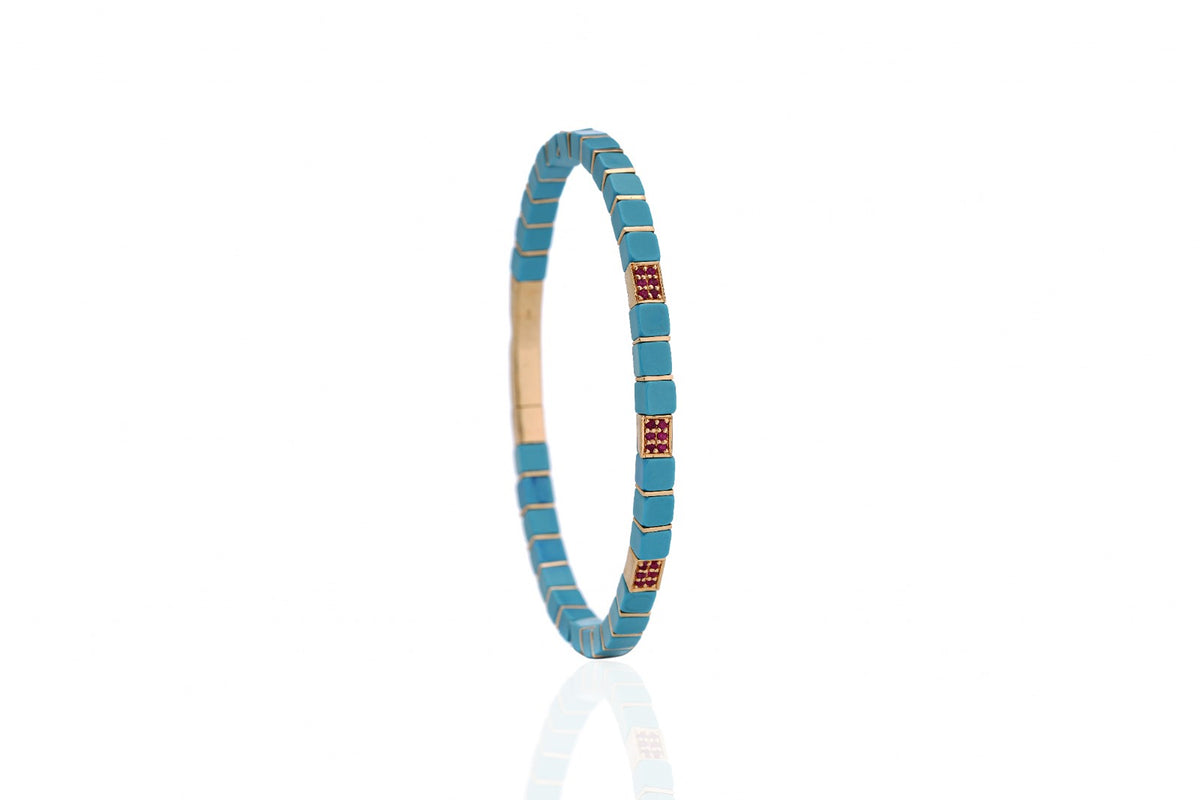 14K Gold Ruby Tennis Bracelet | Fine Jewellery