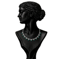 Emerald Drop Fringe Diamond Necklace in 18K Gold | Luxury Statement Fine Jewellery