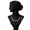 Celestia Diamond Halo Necklace in 18K Gold | Luxury Fine Jewellery