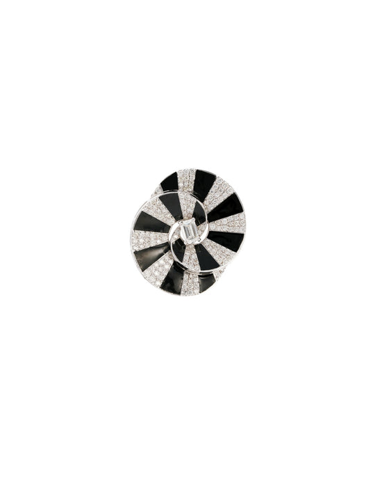 Celestia Noir Diamond Fan Ring