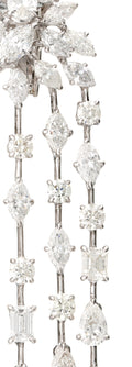 Étoile Cascade Diamond Chandelier Earrings in 18K White Gold
