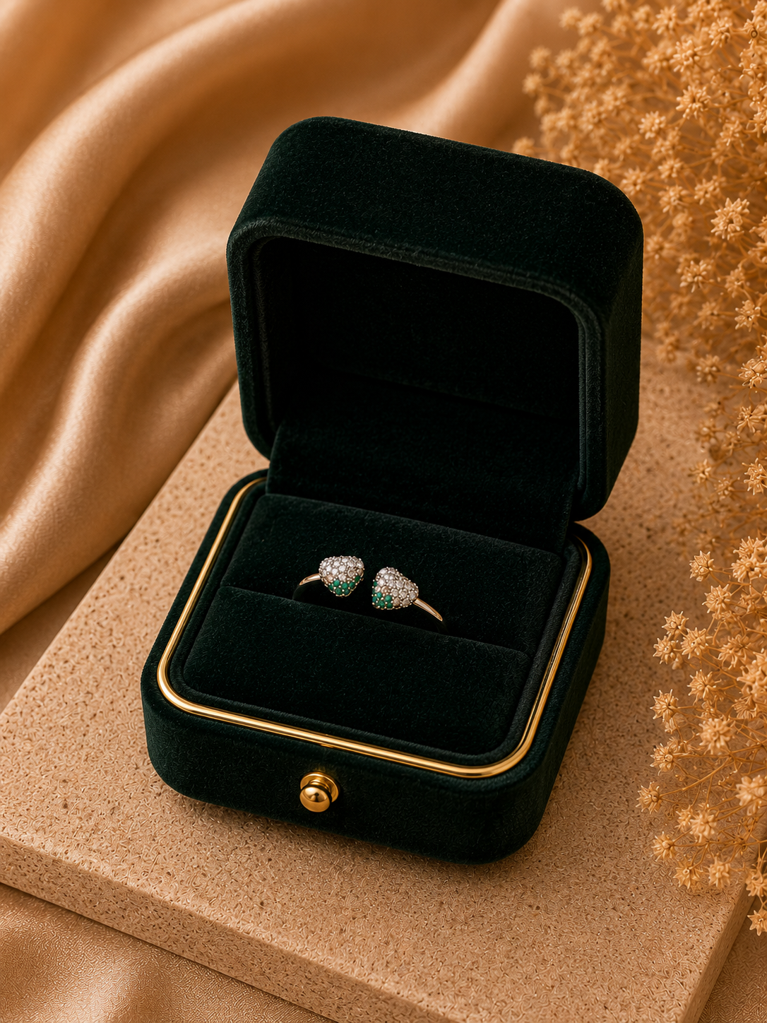 Verdant Duet Diamond Ring