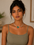 Emerald Clover Diamond Necklace in 18K Gold | Luxury Fine Jewellery