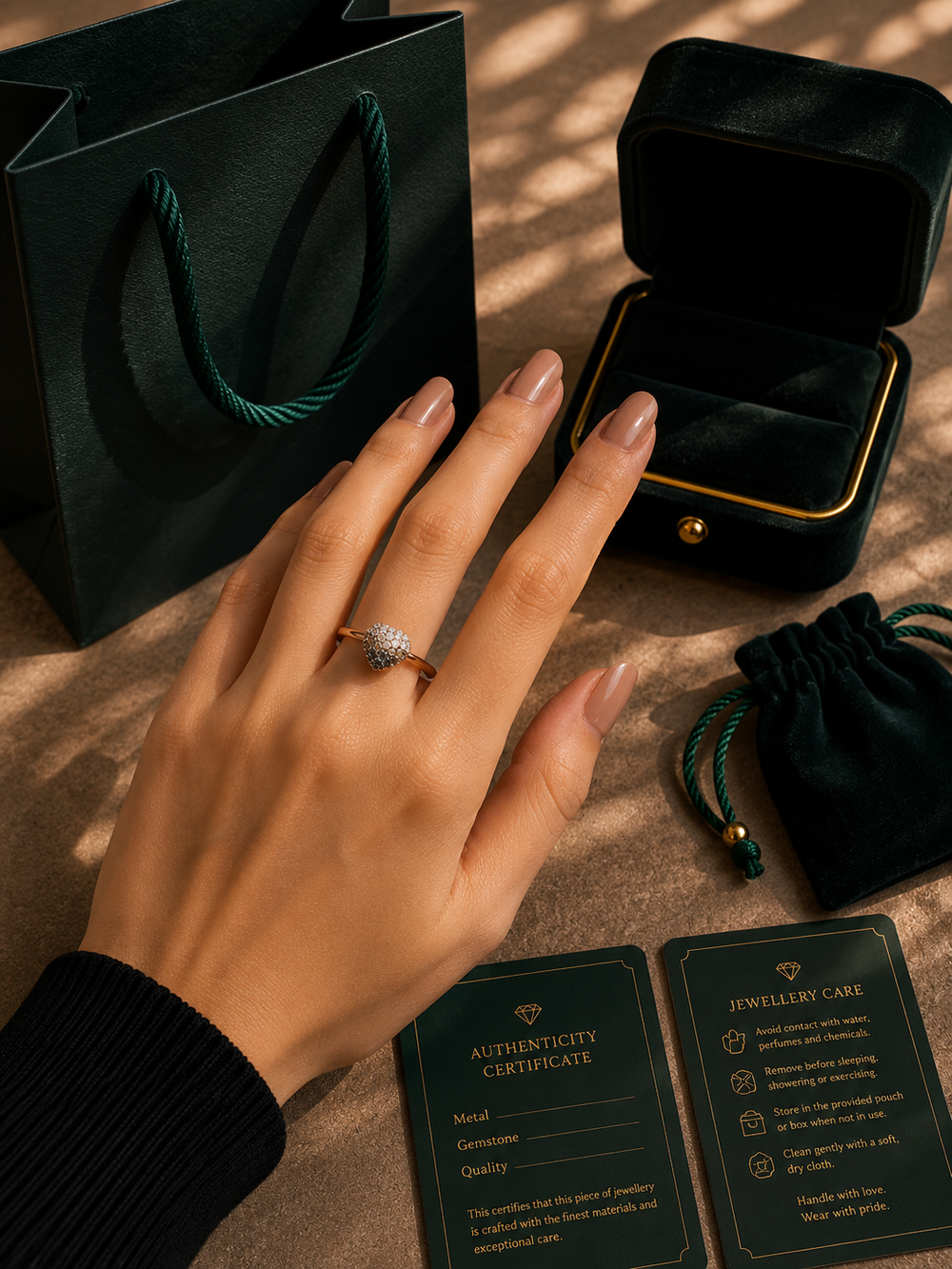 Sweet Disco Ombre Diamond Ring in 18K Gold