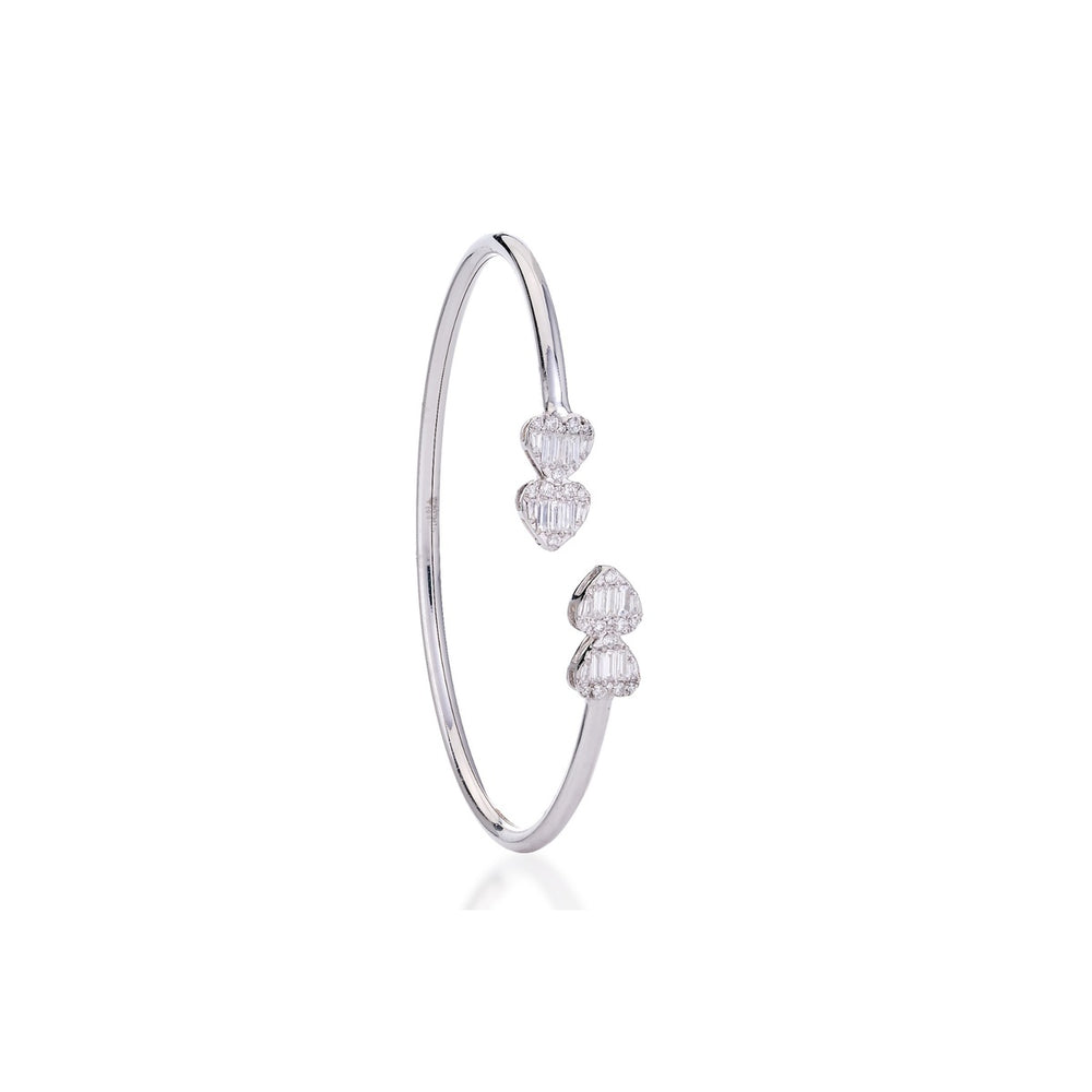 Asterica Twisted Diamond Bracelet in 18K White Gold