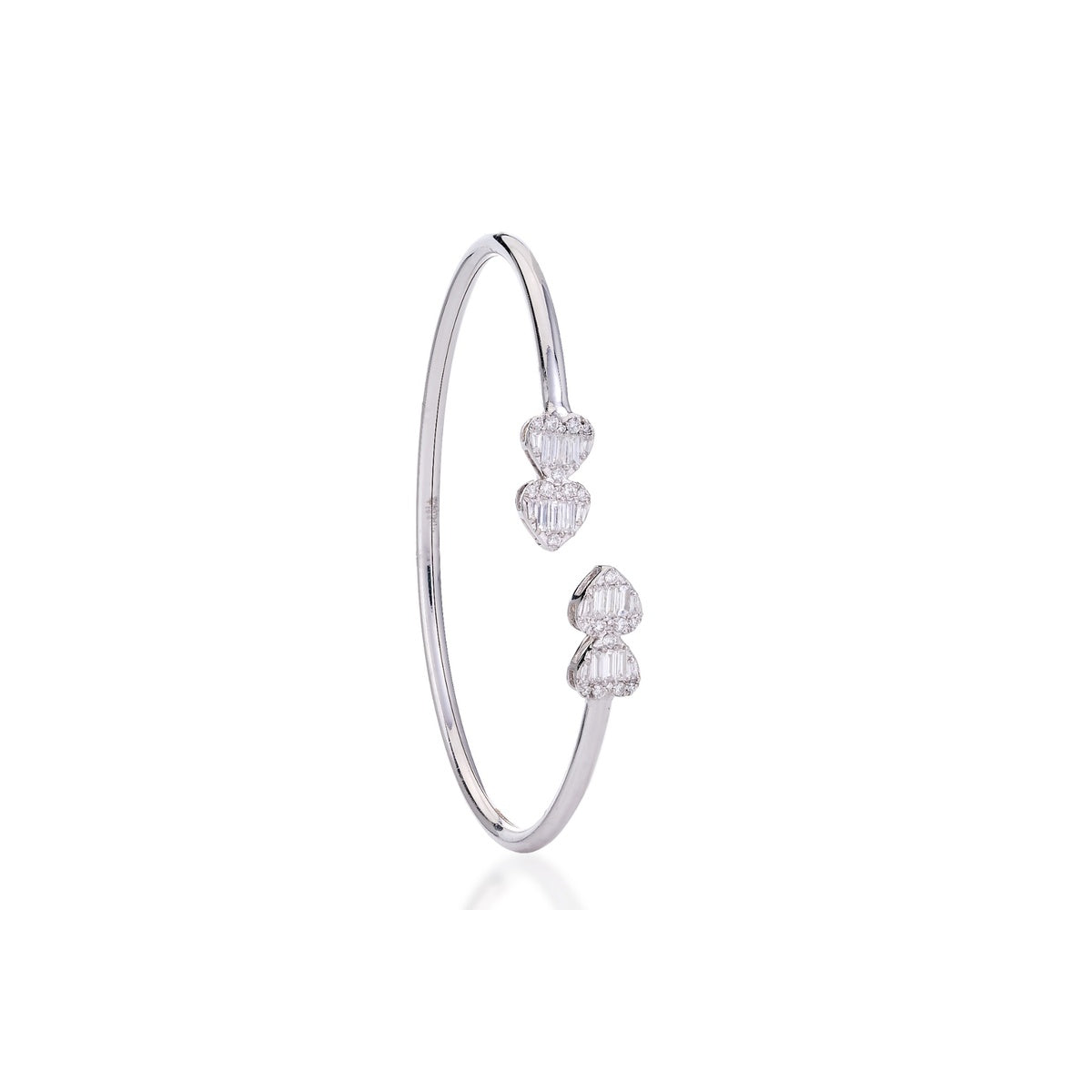 Asterica Twisted Diamond Bracelet in 18K White Gold