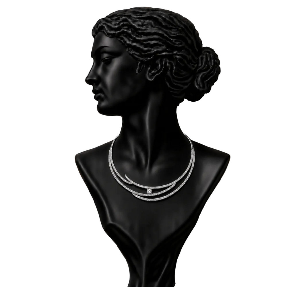 Éclipse Diamond Collar Necklace in 18K Gold | Luxury Fine Jewellery