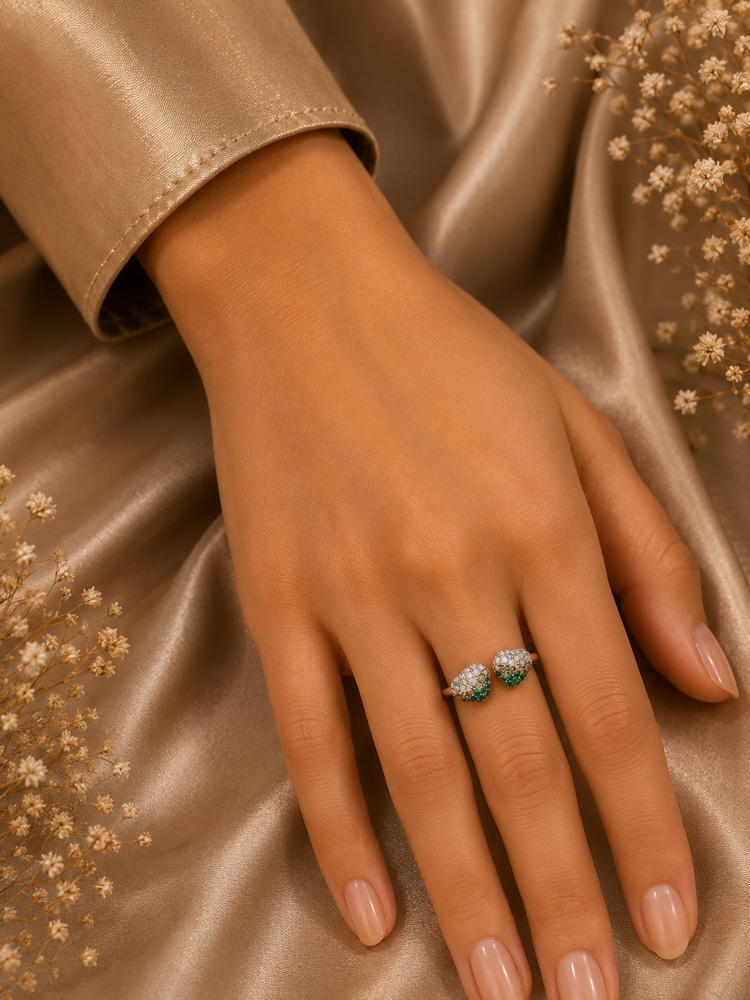 Verdant Duet Diamond Ring