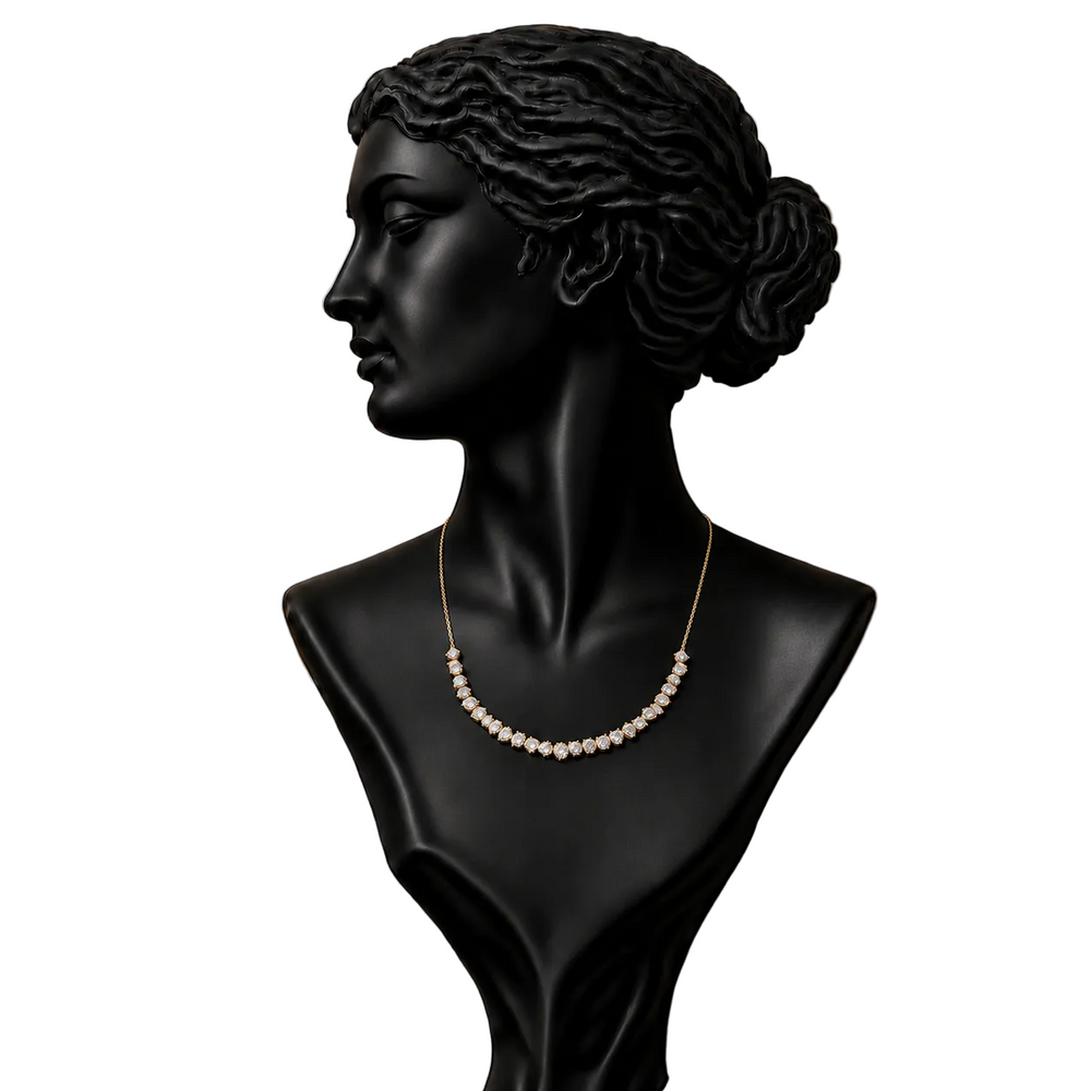 Auric Line Diamond Necklace in 18K Gold | Luxury Fine Jewellery