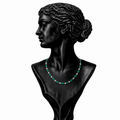 Emerald Charm Diamond Station Necklace in 18K Gold | Luxury Fine Jewellery