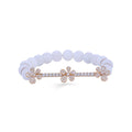 Jasmine Charm Moonstone Diamond Bracelet in 18K White Gold