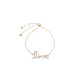 Lunelle Diamond Love Chain Bracelet in 18K Gold