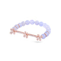 Jasmine Charm Angelite Diamond Bracelet in 18K White Gold