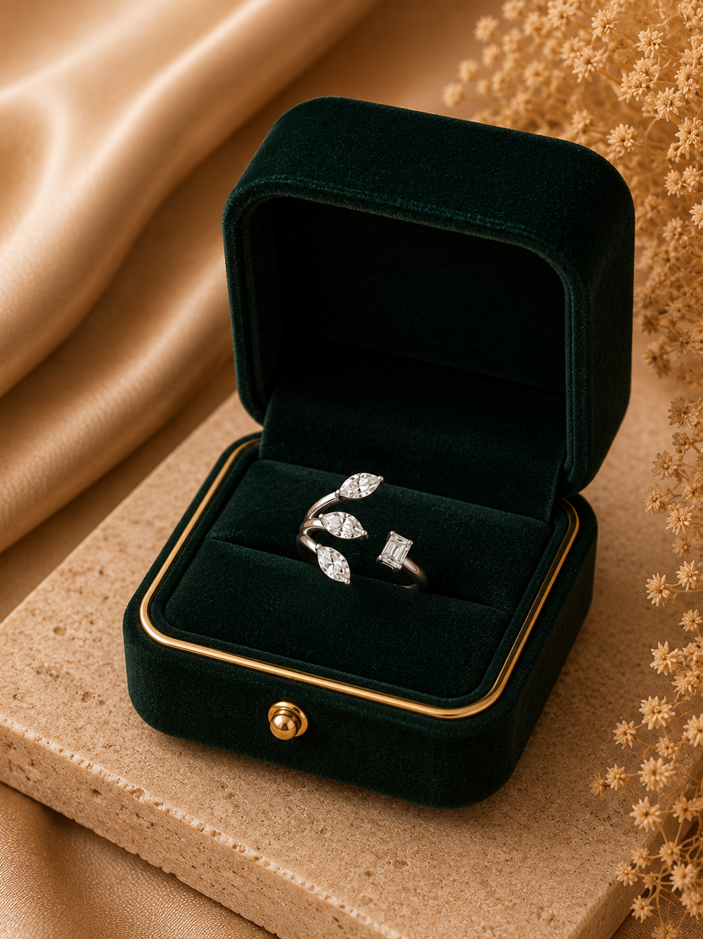 Serpentina Diamond Wrap Ring