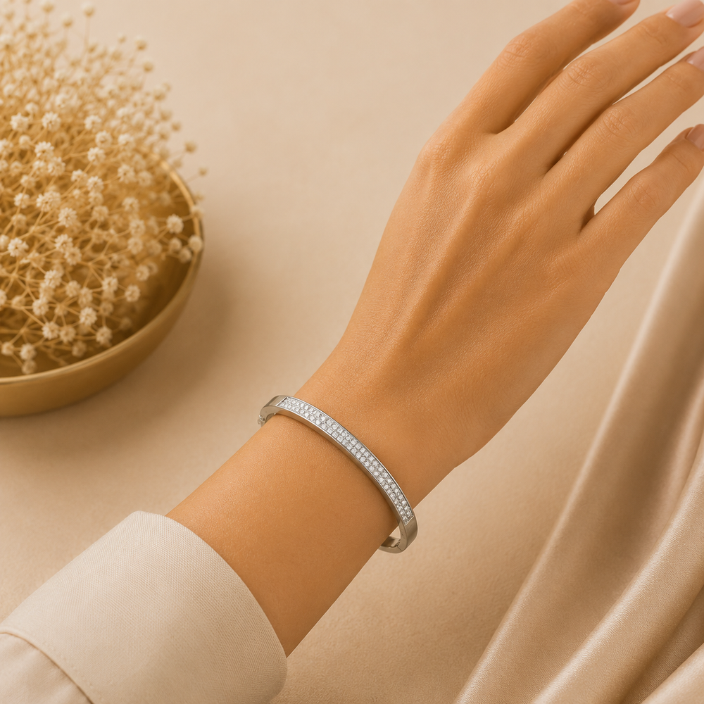 Éterna Luxe Diamond Bracelet in 18K White Gold