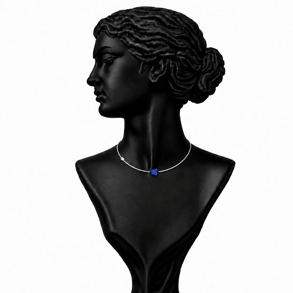 Tanzanite Diamond Pendant Necklace in 18K Gold