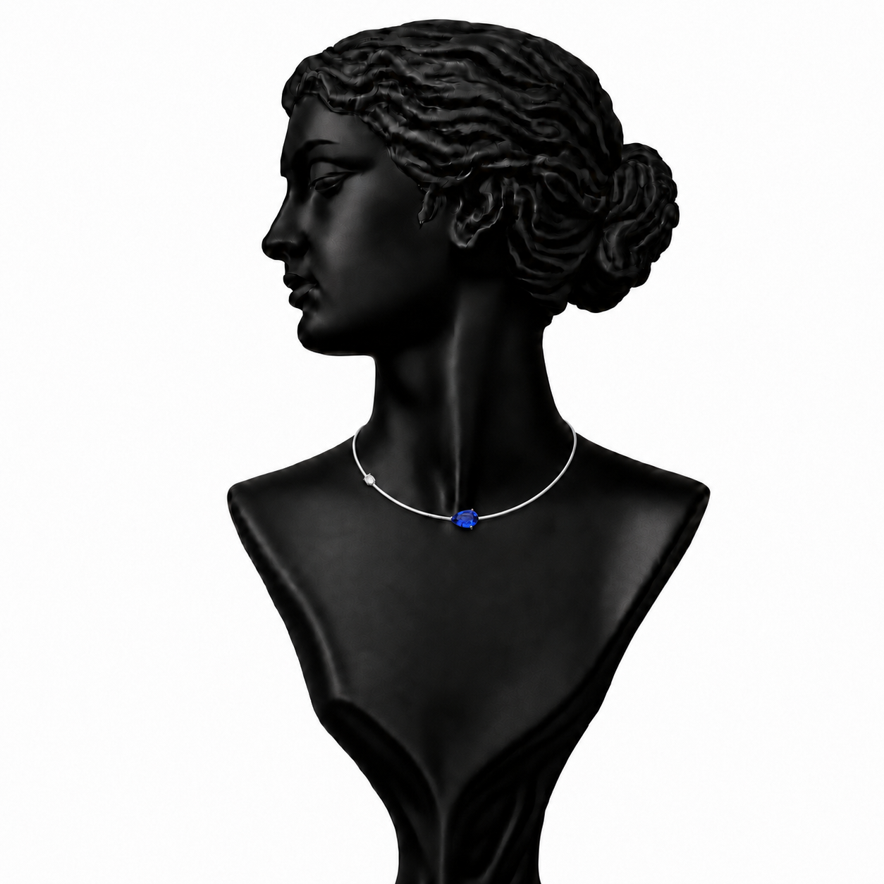 Tanzanite Diamond Pendant Necklace in 18K Gold