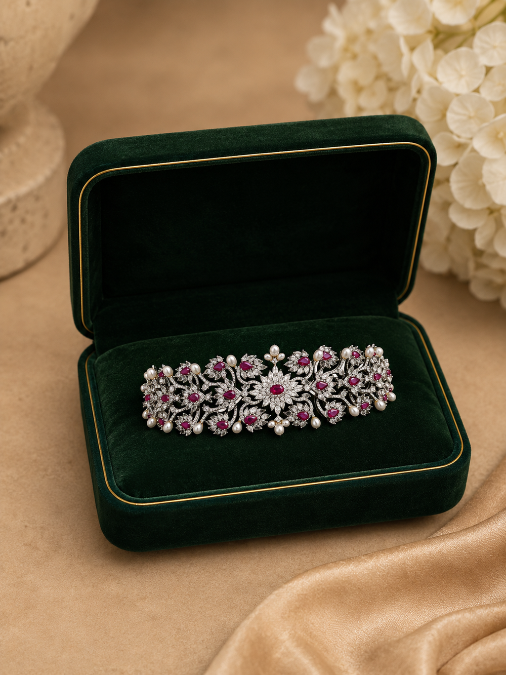 Ruby Royale Diamond Statement Necklace in 18K Gold | Luxury Fine Jewellery