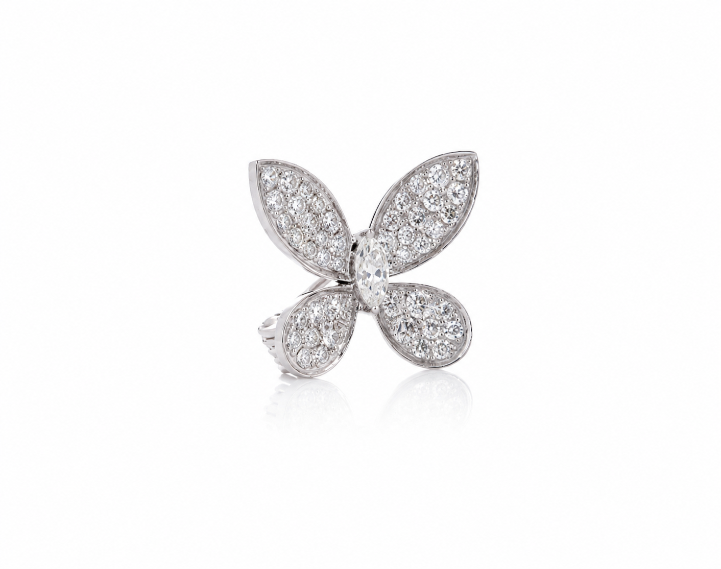 Butterfly 18K Gold Natural Diamond Brooch | Luxury Fine Jewellery