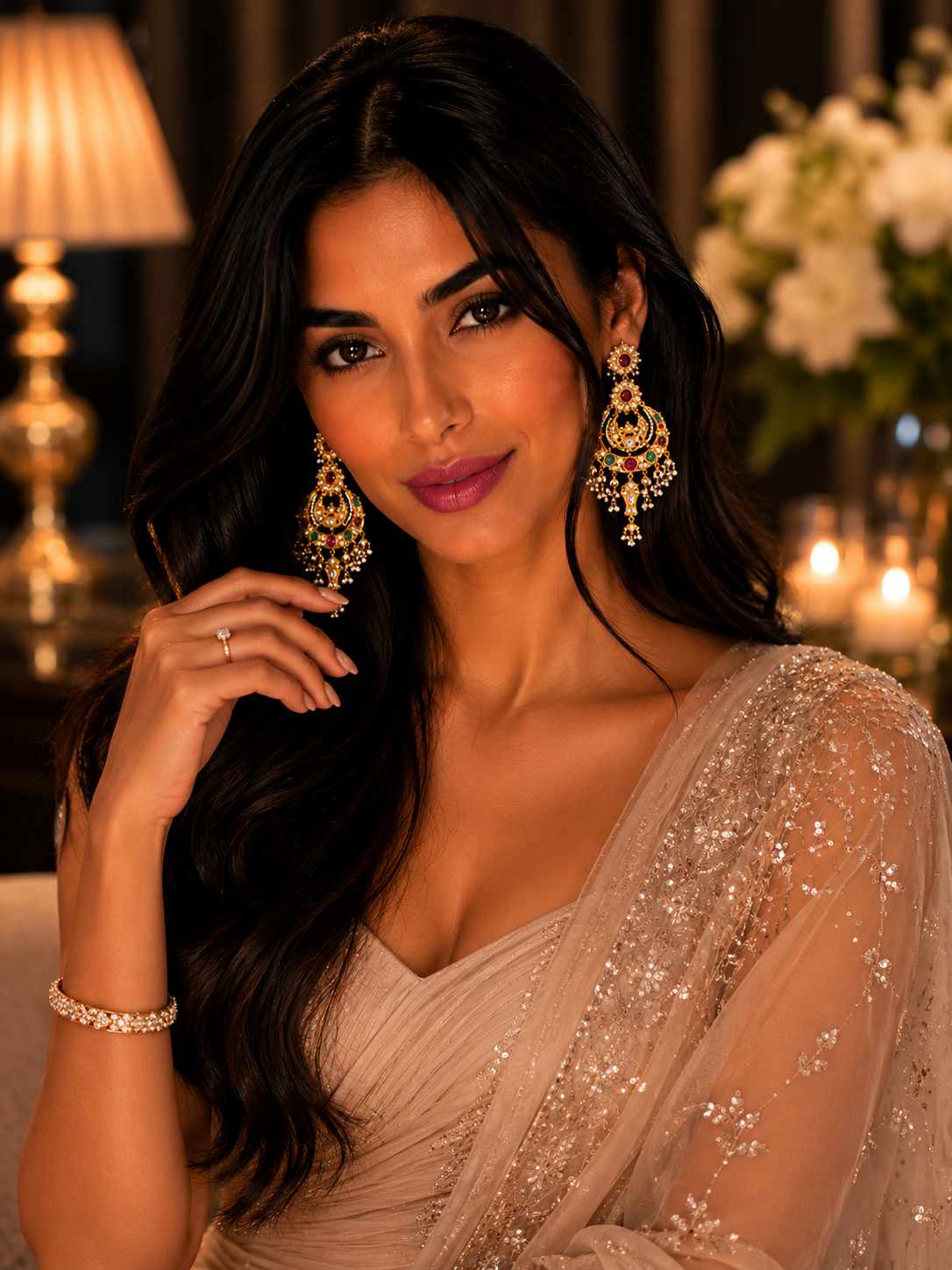 Nooré Polki Heritage Stud Earrings in 22K Gold