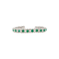 Verde Oval Diamond Emerald Bracelet in 18K Gold