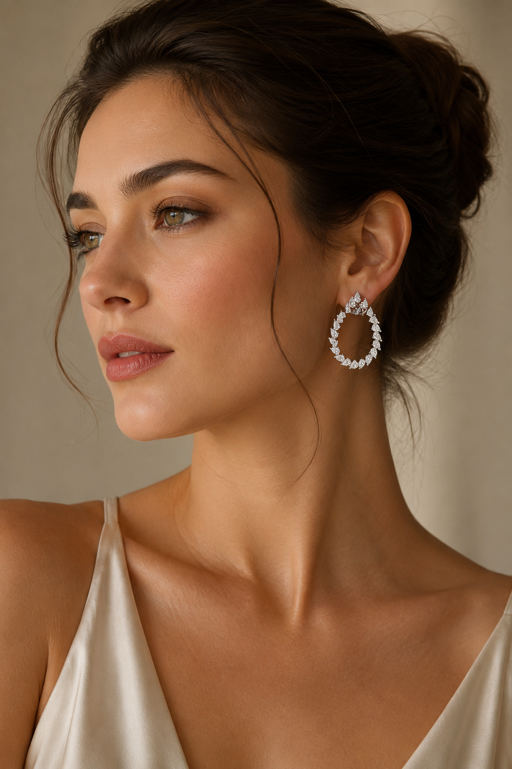Izzari Aurelle Diamond Statement Hoop Earrings
