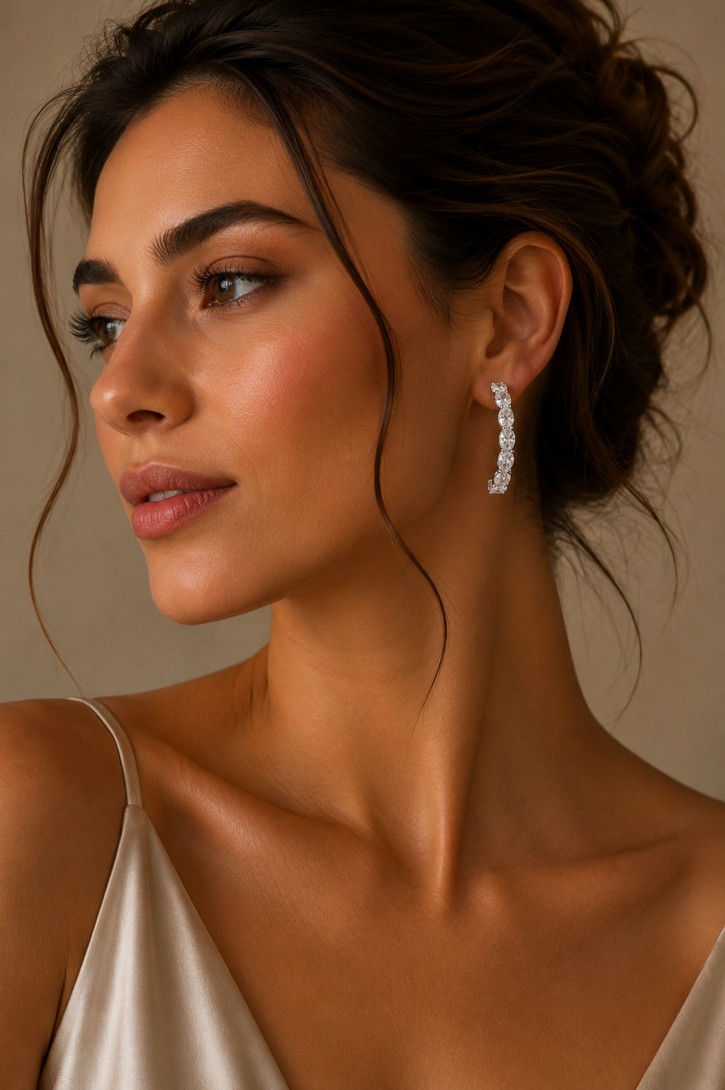Izzari Celeste Diamond Hoop Earrings