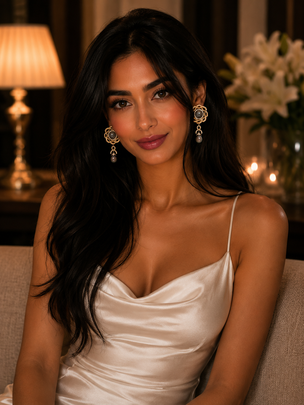 Noir Royale Diamond Drop Earrings