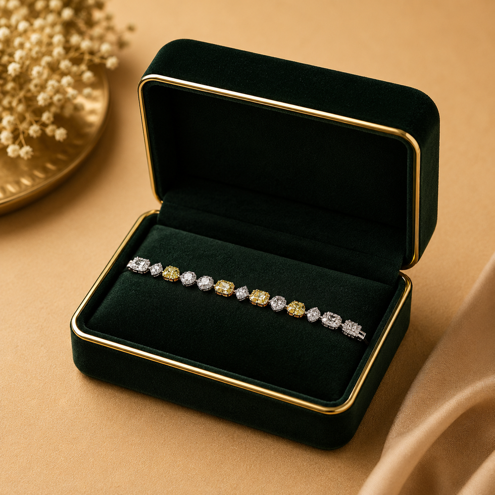 Éclipse Diamond Tennis Bracelet in 14K White Gold
