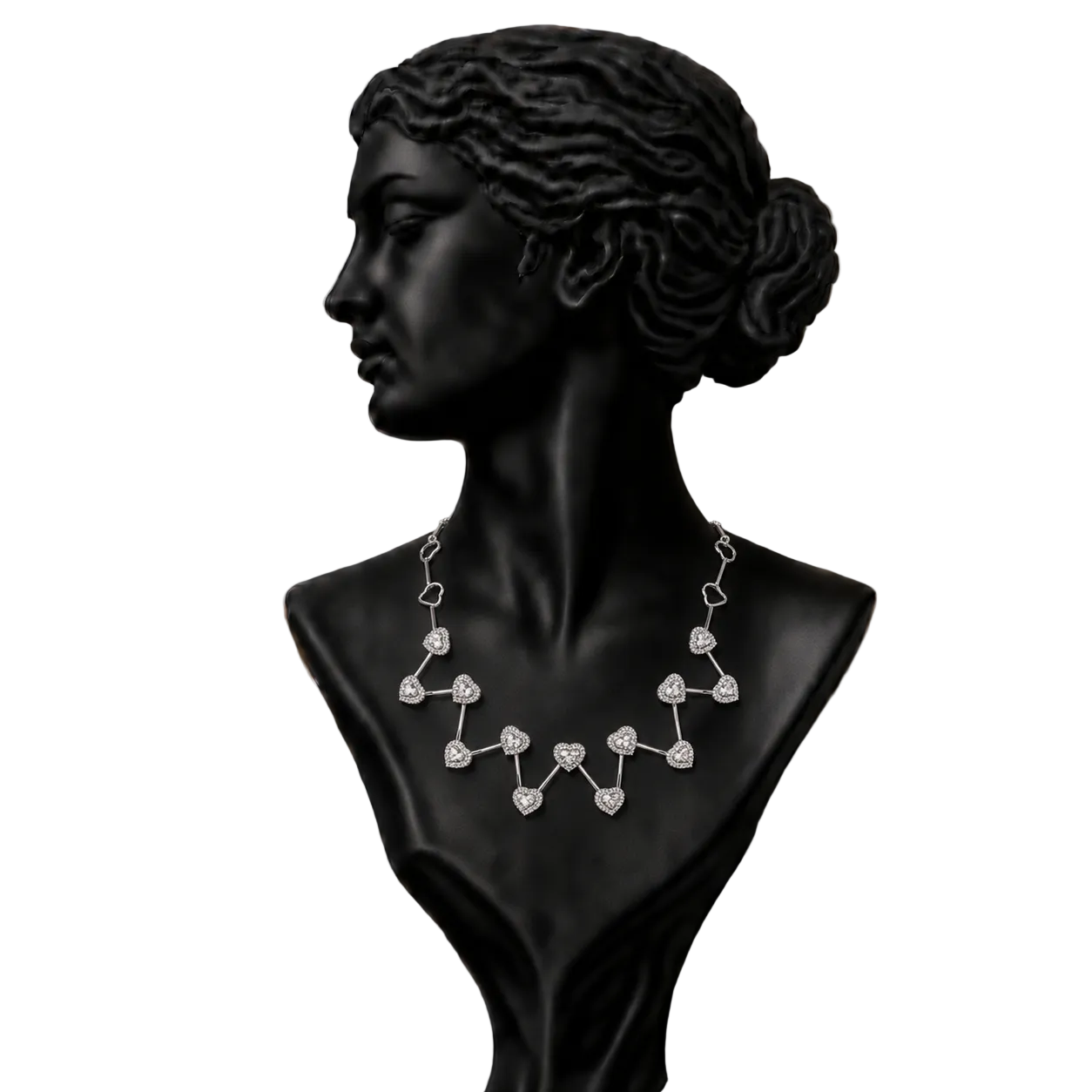 Aurora Heart Diamond Statement Necklace in 18K Gold | Luxury Fine Jewellery