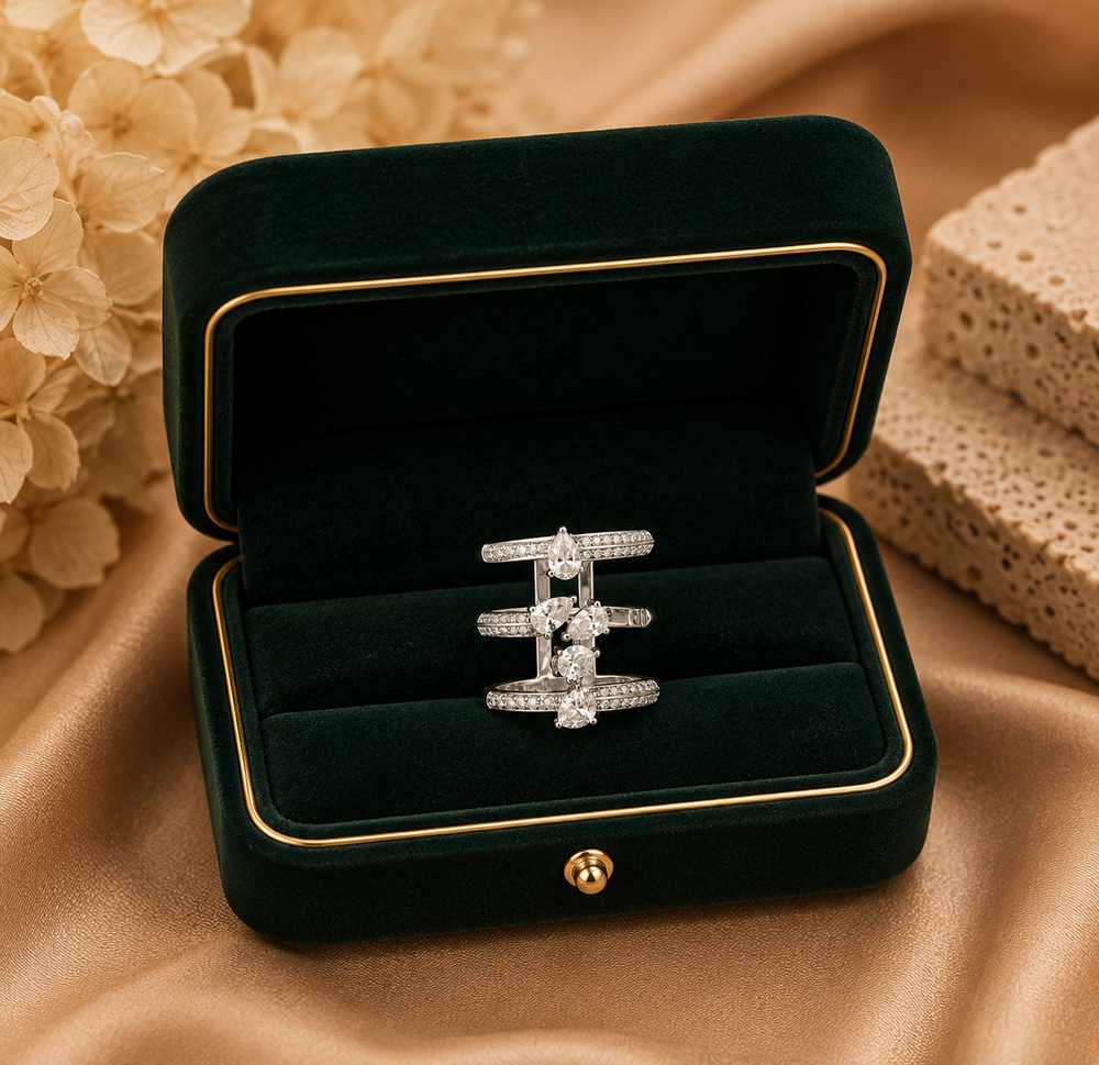 Aurelia Pear Diamond Ring