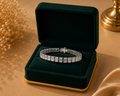Émeraude Emerald Cut Diamond Tennis Bracelet in 18K White Gold