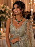 Imperial Emerald Cascade Necklace in 18K Gold | Luxury Statement Fine Jewellery