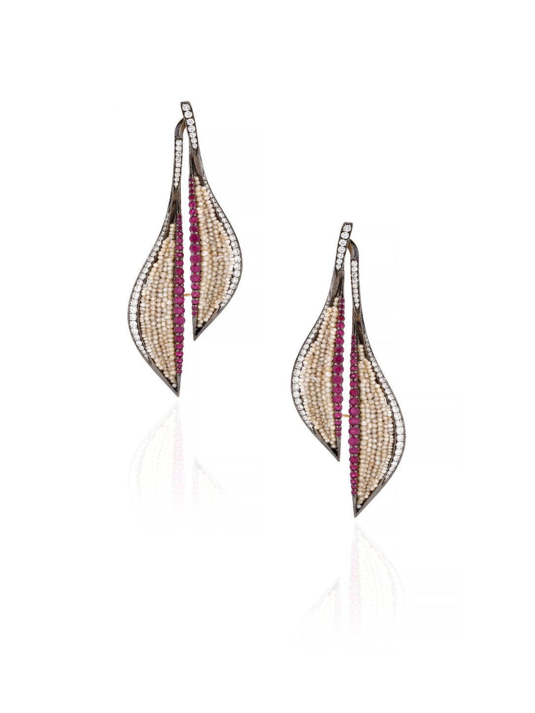Rosévelle Diamond Leaf Drop Earrings