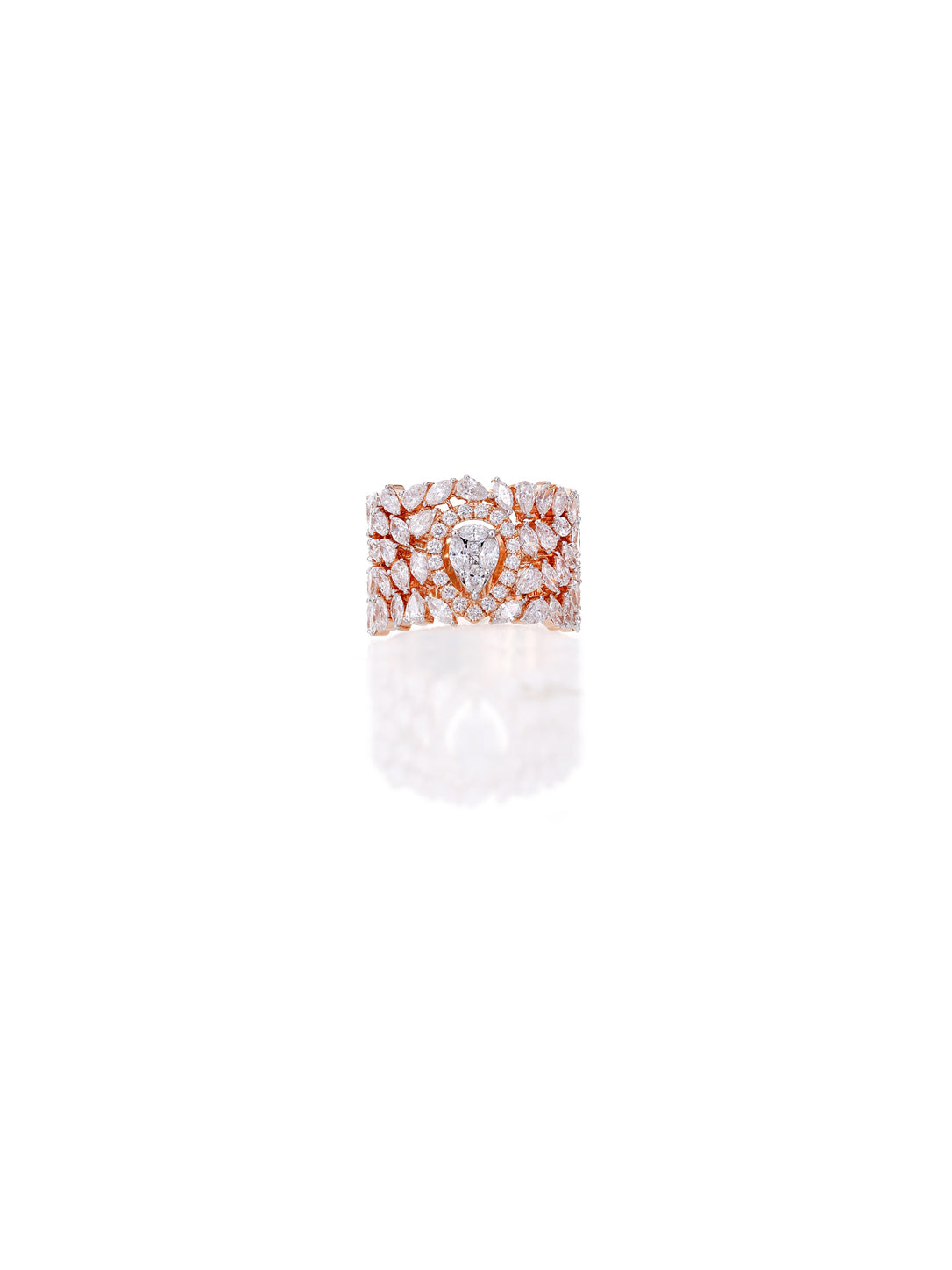 Asterica Illusion Pear Diamond Ring