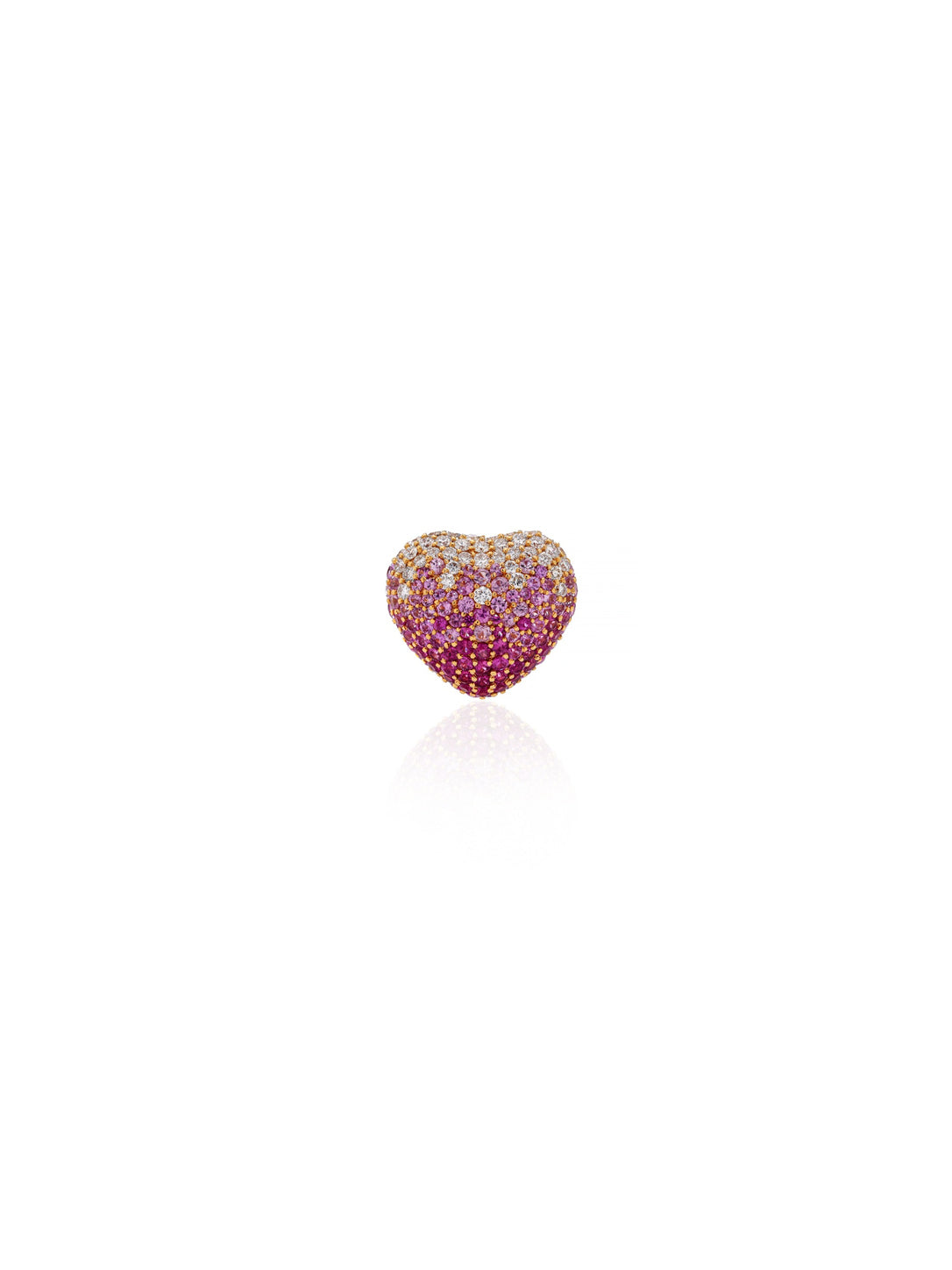 Rosé Pavé Pink Sapphire Statement Stud Earrings