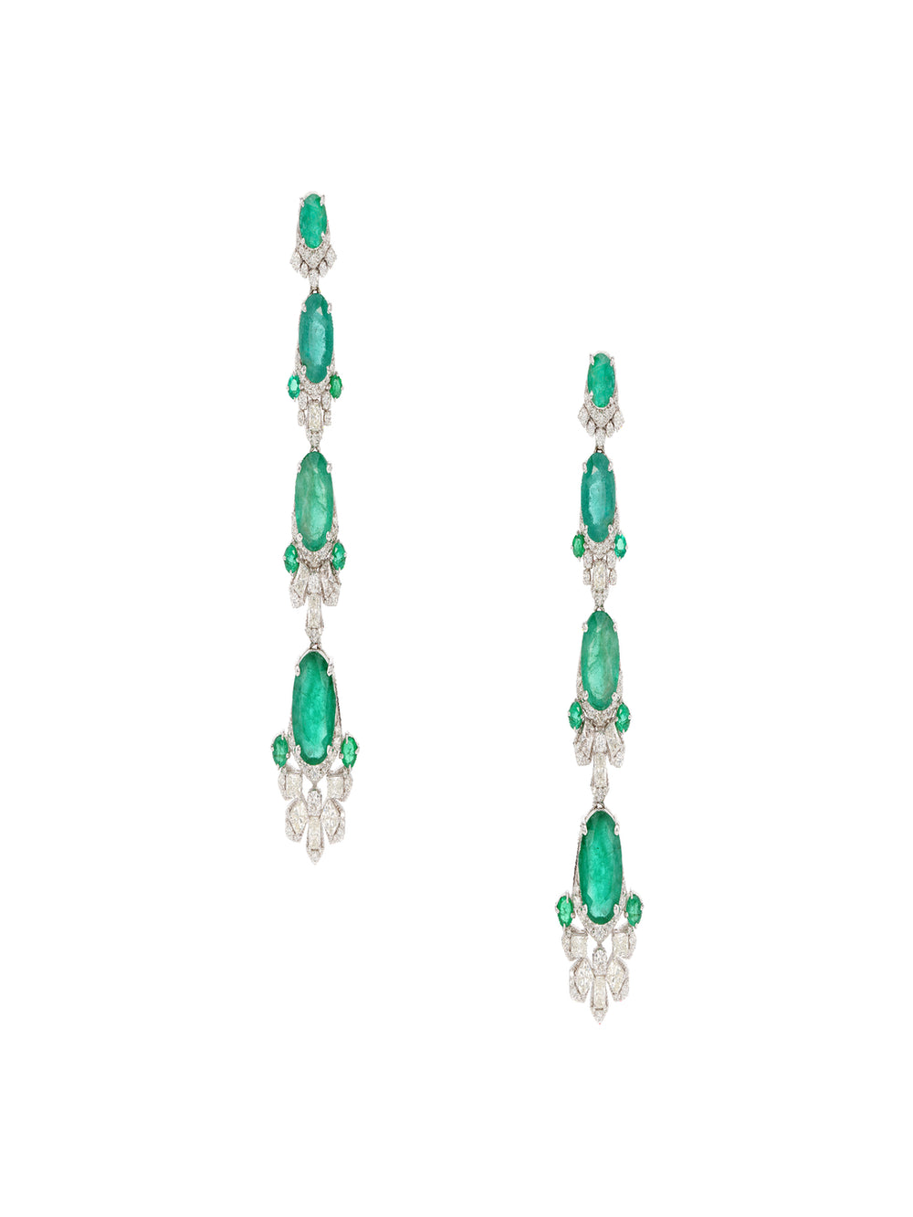 Verde Cascade Emerald Drop Earrings