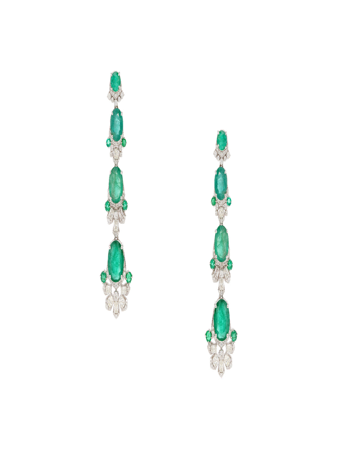 Verde Cascade Emerald Drop Earrings