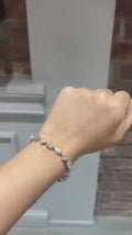 18K White Gold Diamond Line Bracelet