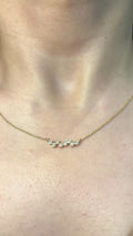 18K White Gold Minimal Diamond Necklace