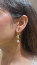 Noor Polki Pearl Drop Earrings in 18K Gold