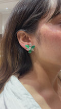 Verde Fleur Emerald Diamond Stud Earrings