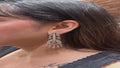 18K White Gold Diamond Fringe Drop Earrings