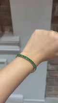 18K Yellow Gold Emerald Tennis Bracelet